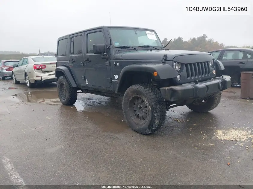 JEEP WRANGLER 2017, VIN 1C4BJWDG2HL543960