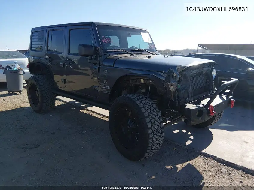JEEP WRANGLER 2017, VIN 1C4BJWDGXHL696831