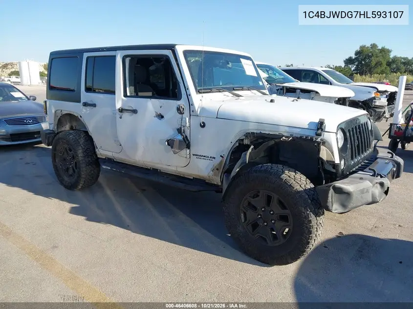 JEEP WRANGLER 2017, VIN 1C4BJWDG7HL593107