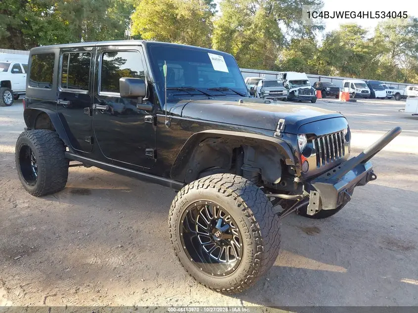 JEEP WRANGLER 2017, VIN 1C4BJWEG4HL534045