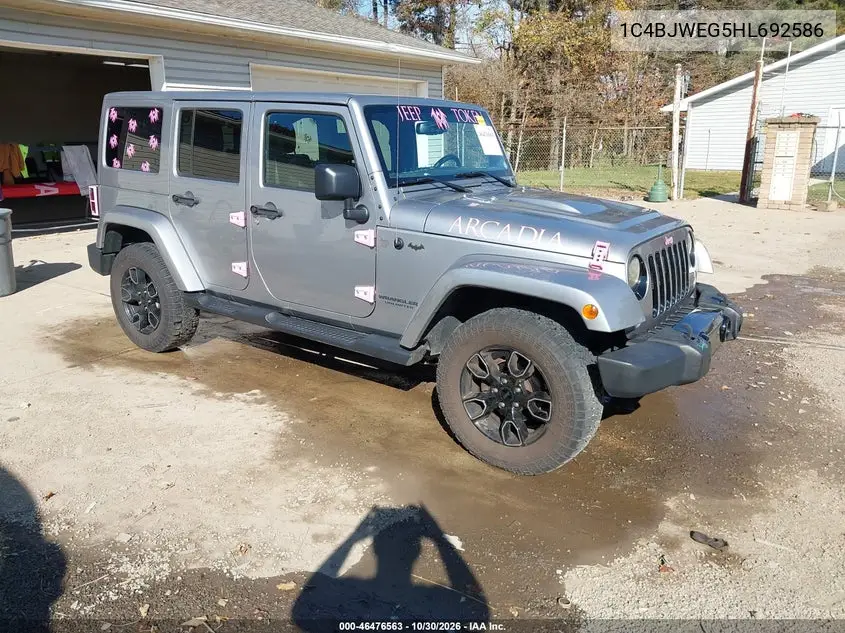 JEEP WRANGLER 2017, VIN 1C4BJWEG5HL692586