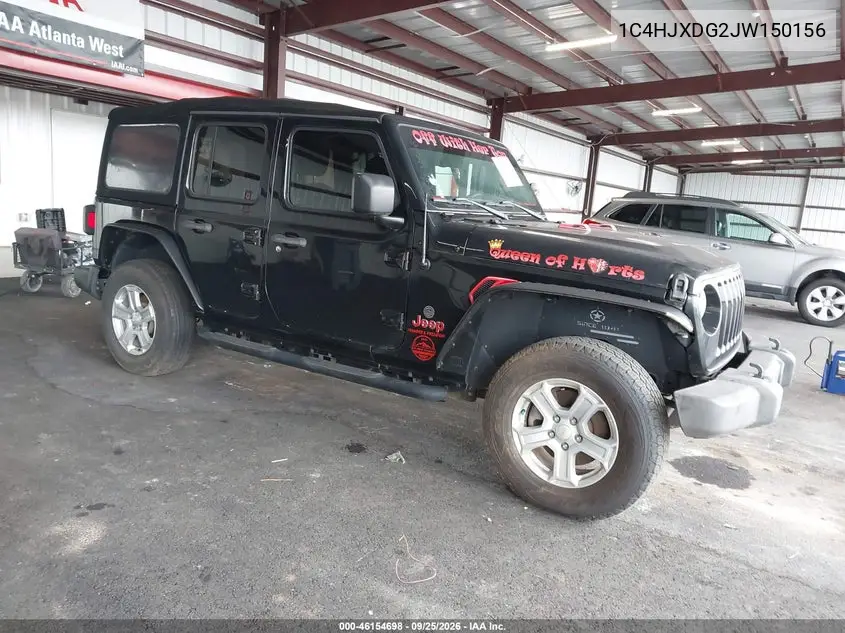 JEEP WRANGLER 2018, VIN 1C4HJXDG2JW150156