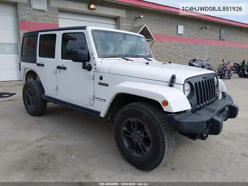 JEEP WRANGLER 2018, VIN 1C4HJWDG8JL851926
