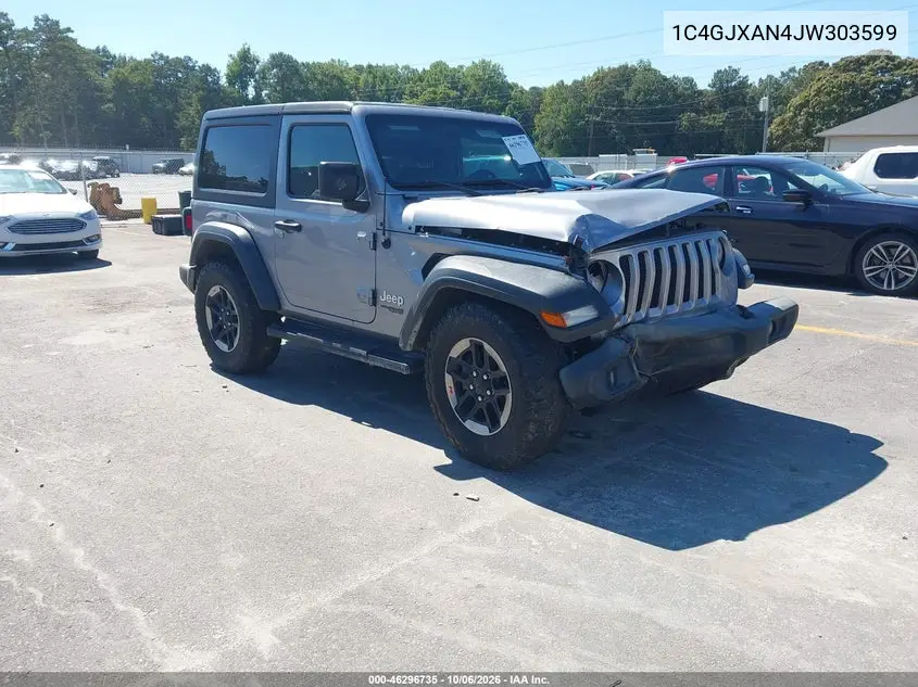 JEEP WRANGLER 2018, VIN 1C4GJXAN4JW303599