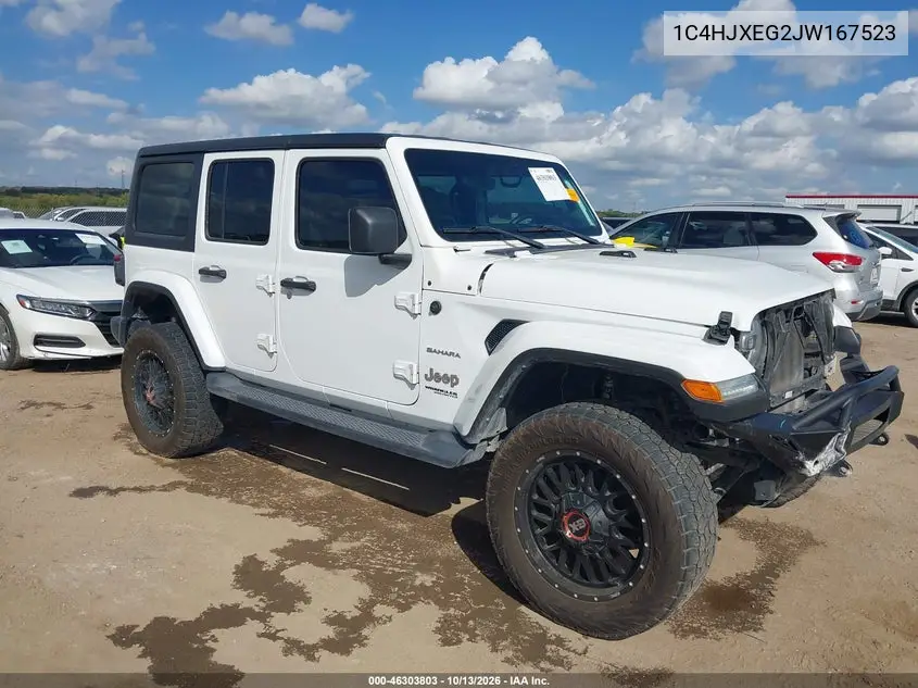 JEEP WRANGLER 2018, VIN 1C4HJXEG2JW167523