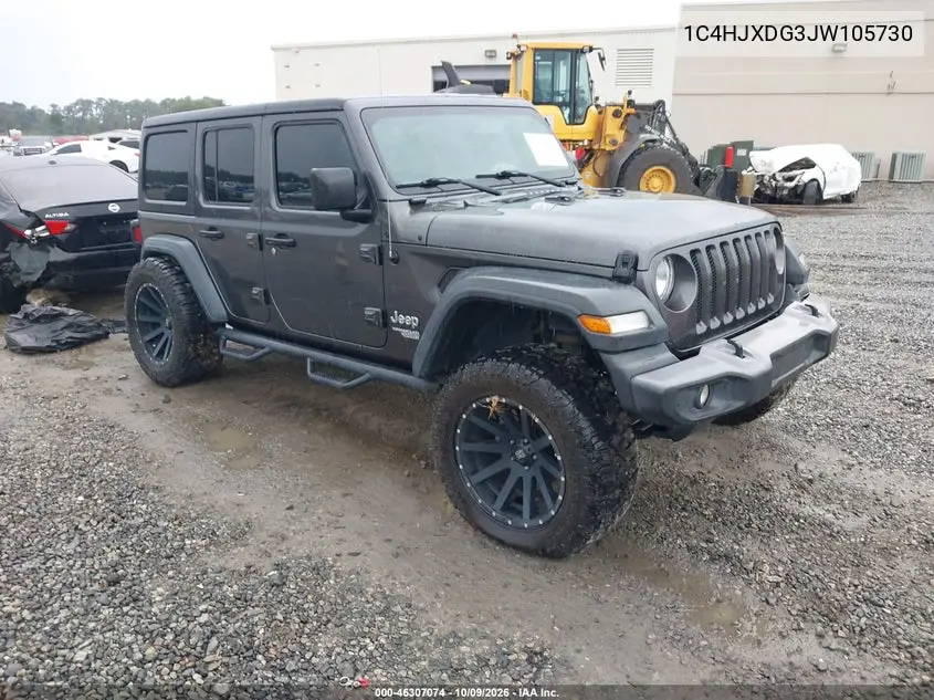 JEEP WRANGLER 2018, VIN 1C4HJXDG3JW105730