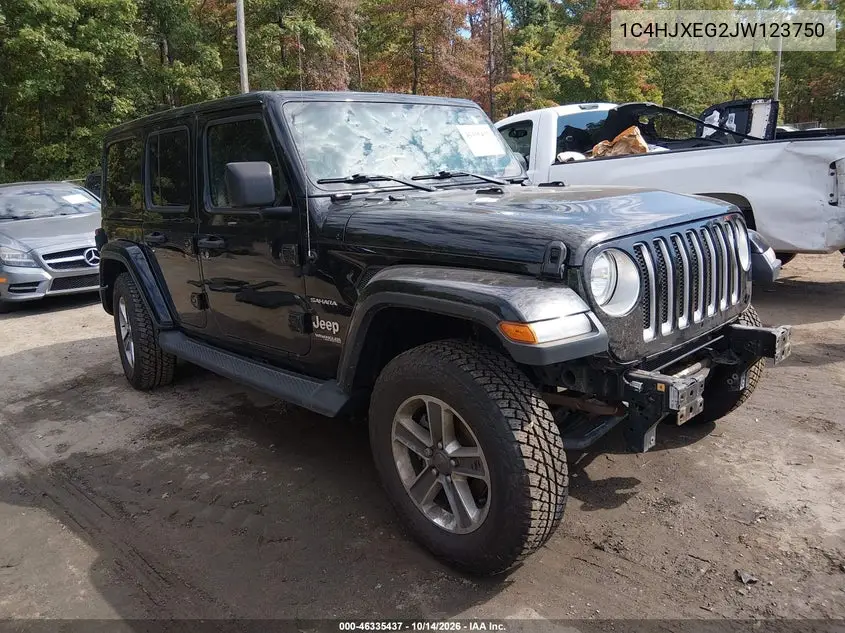 JEEP WRANGLER 2018, VIN 1C4HJXEG2JW123750