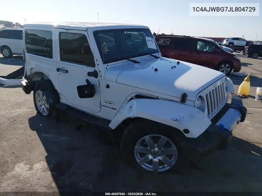 JEEP WRANGLER 2018, VIN 1C4AJWBG7JL804729
