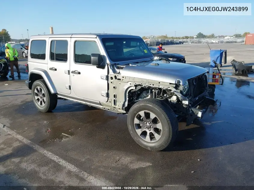 JEEP WRANGLER 2018, VIN 1C4HJXEG0JW243899
