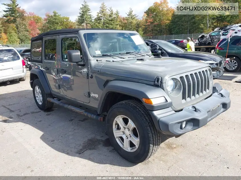 JEEP WRANGLER 2019, VIN 1C4HJXDG2KW633471