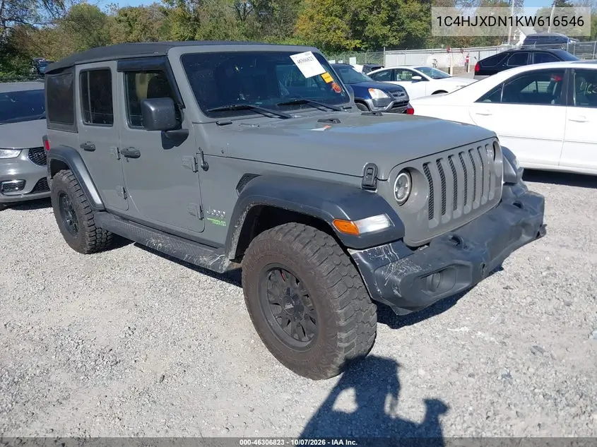 JEEP WRANGLER 2019, VIN 1C4HJXDN1KW616546