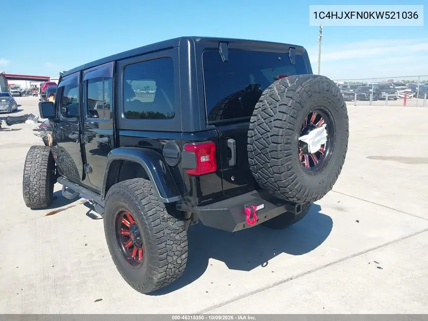 2019 JEEP WRANGLER VIN 1C4HJXFN0KW521036 — фото 3