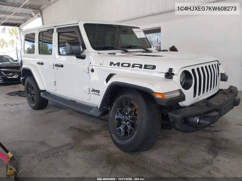 JEEP WRANGLER 2019, VIN 1C4HJXEG7KW608273