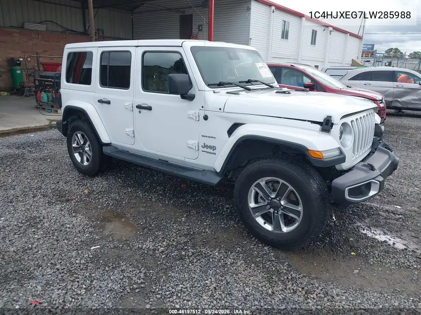 JEEP WRANGLER 2020, VIN 1C4HJXEG7LW285988
