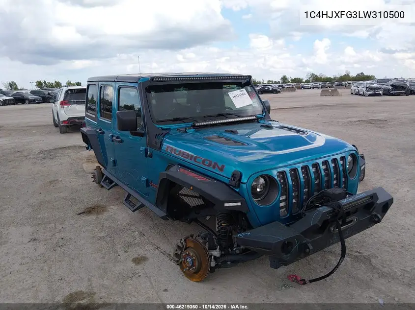 JEEP WRANGLER 2020, VIN 1C4HJXFG3LW310500