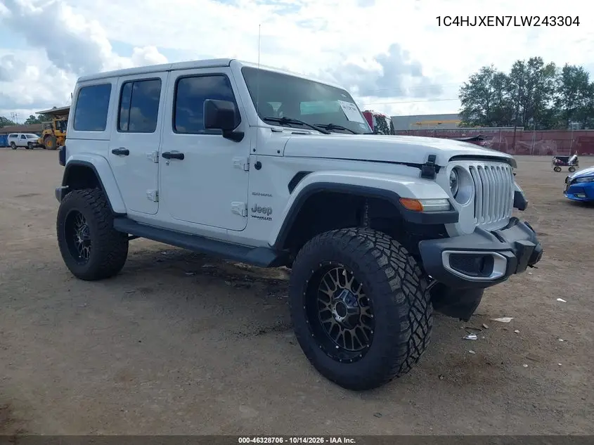 JEEP WRANGLER 2020, VIN 1C4HJXEN7LW243304