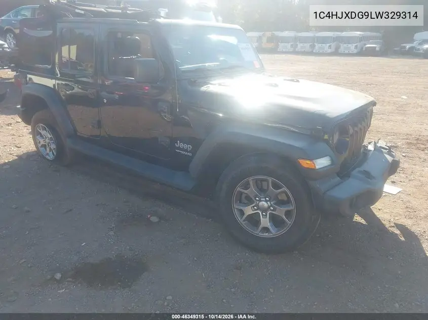JEEP WRANGLER 2020, VIN 1C4HJXDG9LW329314