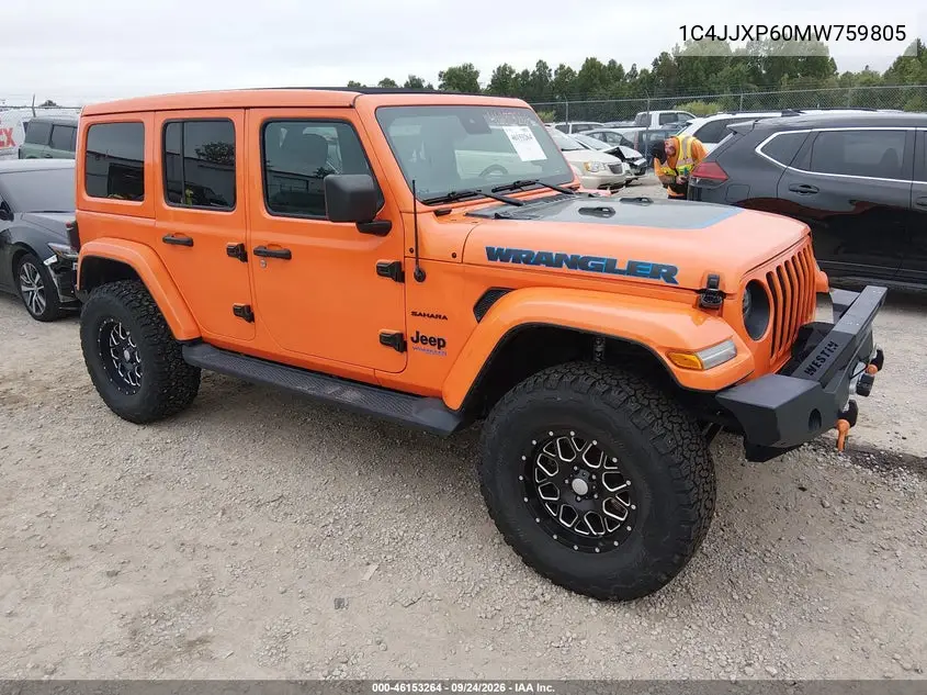 JEEP WRANGLER 2021, VIN 1C4JJXP60MW759805