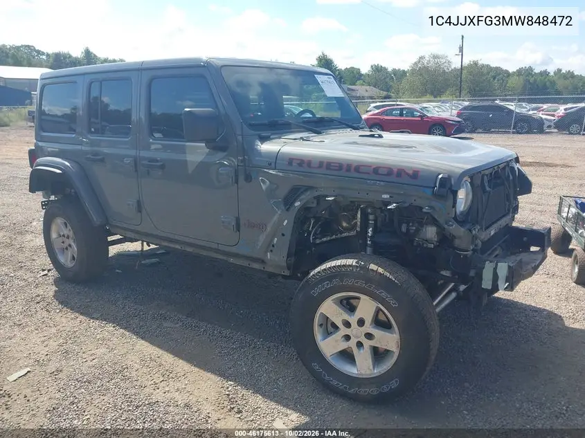JEEP WRANGLER 2021, VIN 1C4JJXFG3MW848472
