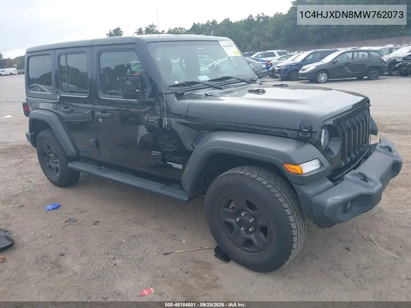 JEEP WRANGLER 2021, VIN 1C4HJXDN8MW762073