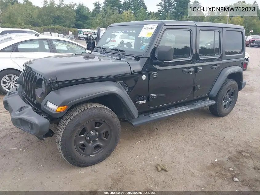2021 JEEP WRANGLER VIN 1C4HJXDN8MW762073 — фото 2