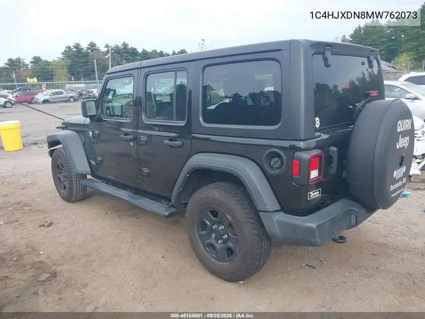 2021 JEEP WRANGLER VIN 1C4HJXDN8MW762073 — фото 3