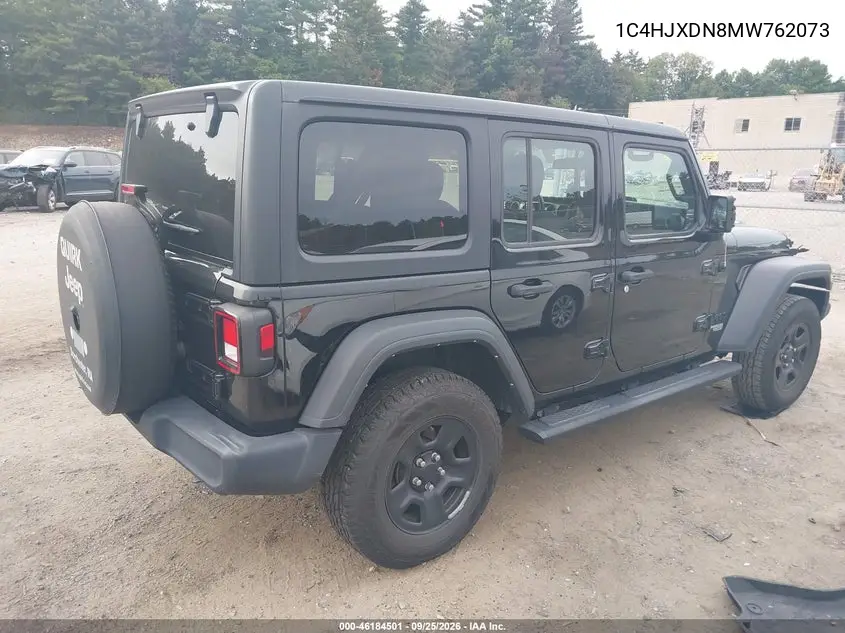 2021 JEEP WRANGLER VIN 1C4HJXDN8MW762073 — фото 4
