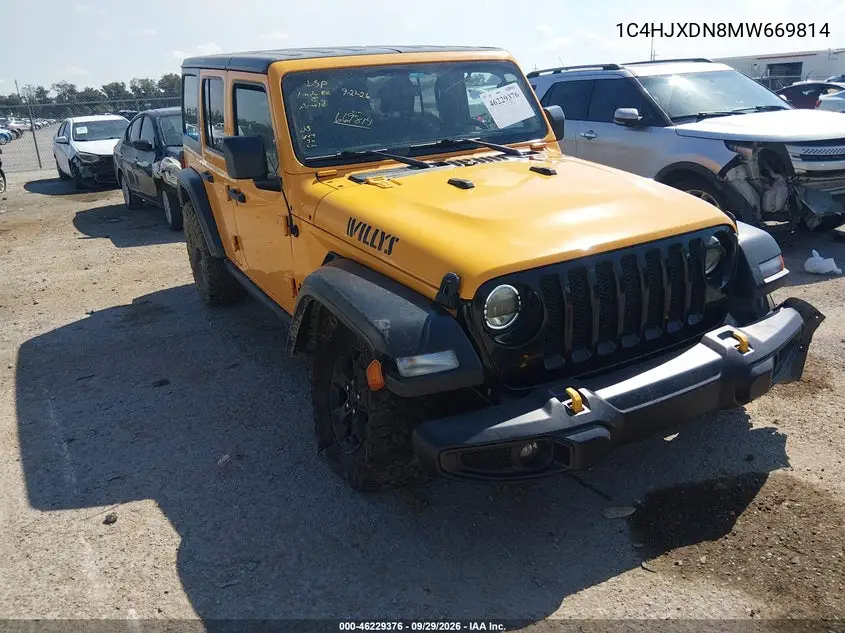 JEEP WRANGLER 2021, VIN 1C4HJXDN8MW669814