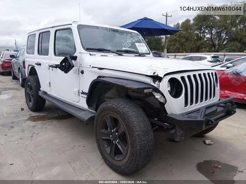 JEEP WRANGLER 2021, VIN 1C4HJXEN0MW610044