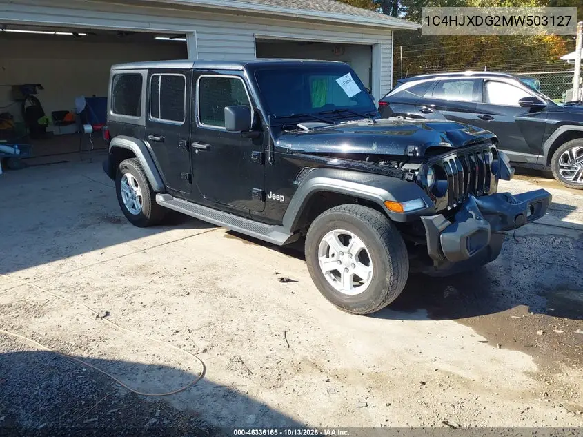 JEEP WRANGLER 2021, VIN 1C4HJXDG2MW503127