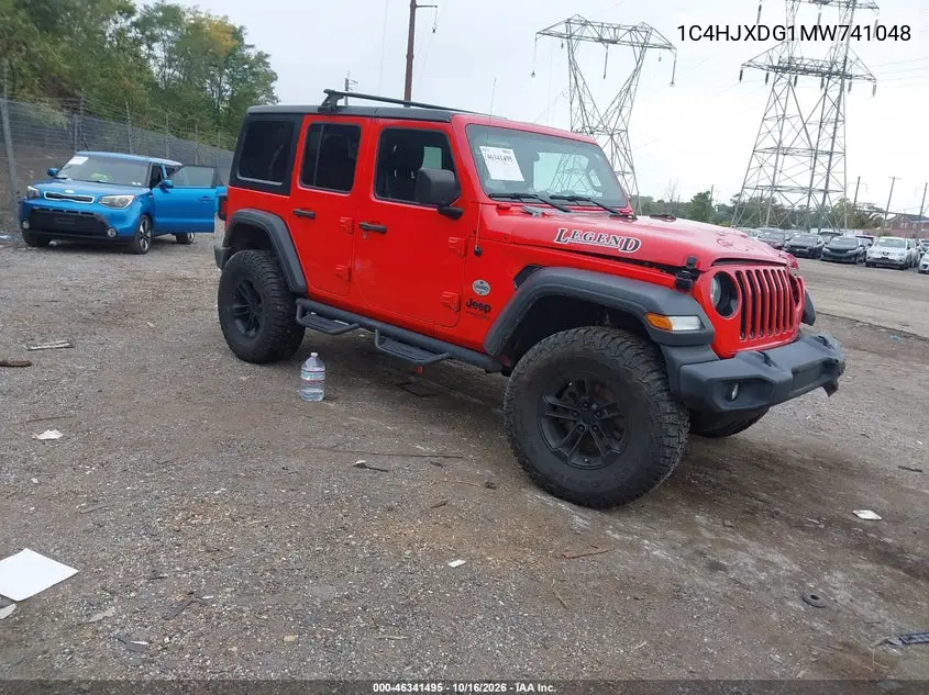 JEEP WRANGLER 2021, VIN 1C4HJXDG1MW741048