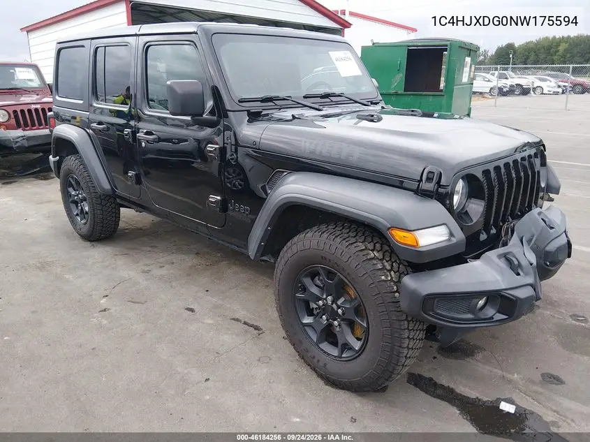 JEEP WRANGLER 2022, VIN 1C4HJXDG0NW175594