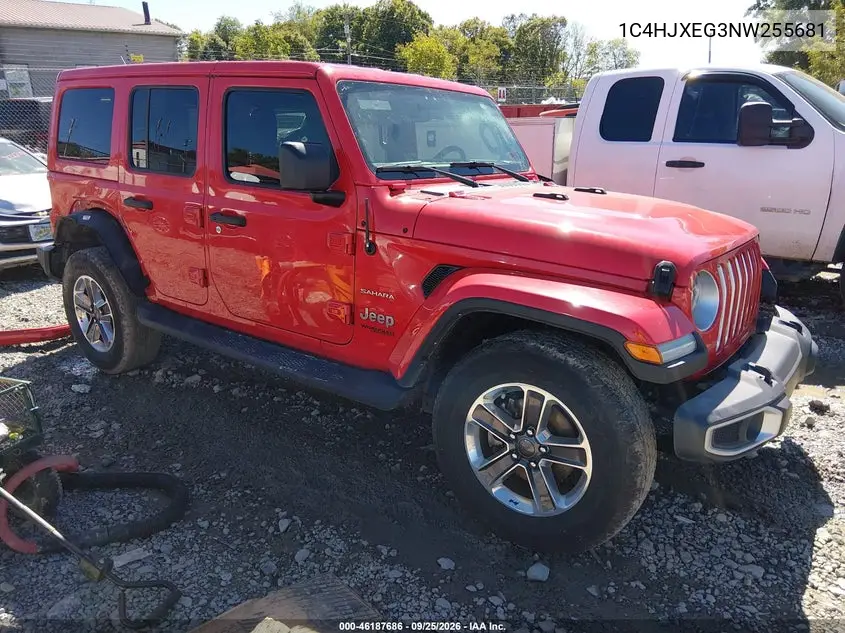 JEEP WRANGLER 2022, VIN 1C4HJXEG3NW255681