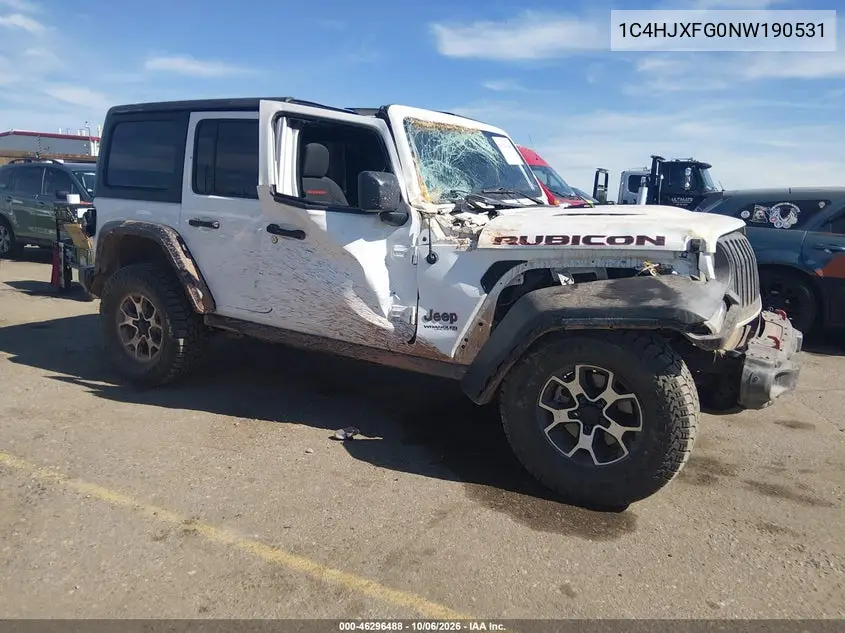 JEEP WRANGLER 2022, VIN 1C4HJXFG0NW190531