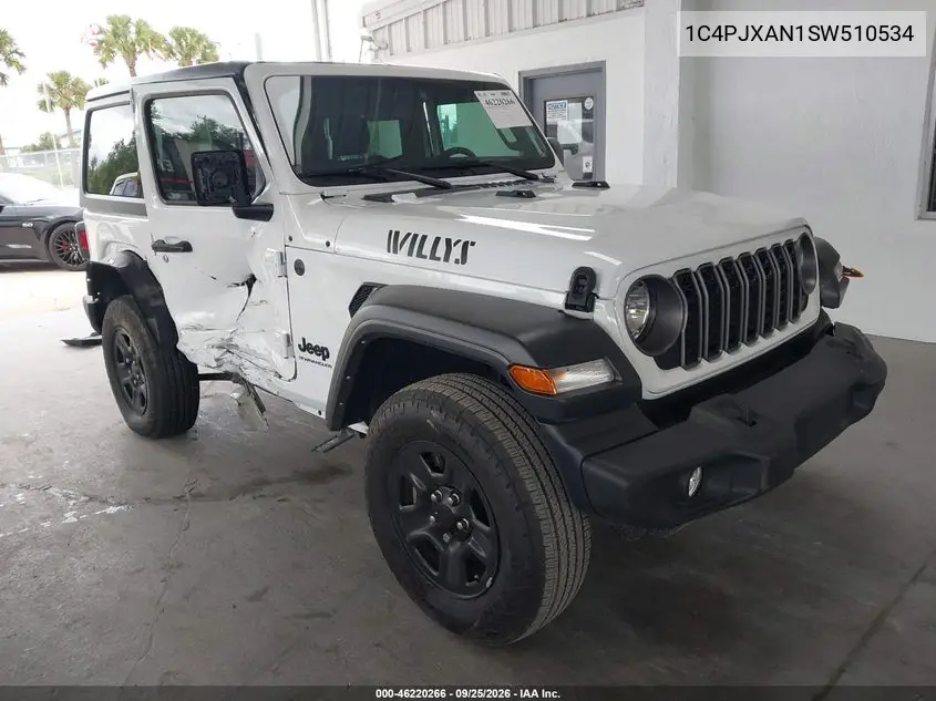 JEEP WRANGLER 2025, VIN 1C4PJXAN1SW510534