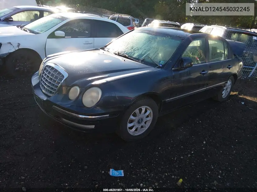 2004 KIA AMANTI VIN KNALD124545032245 — фото 2