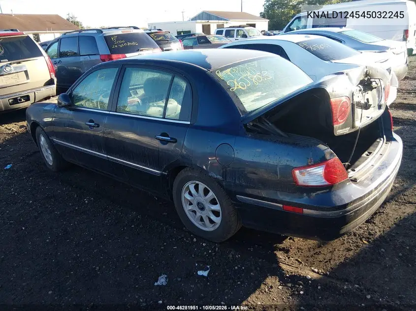2004 KIA AMANTI VIN KNALD124545032245 — фото 3