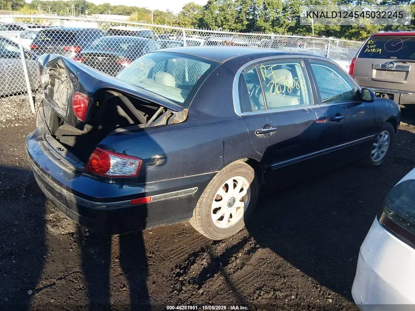 2004 KIA AMANTI VIN KNALD124545032245 — фото 4