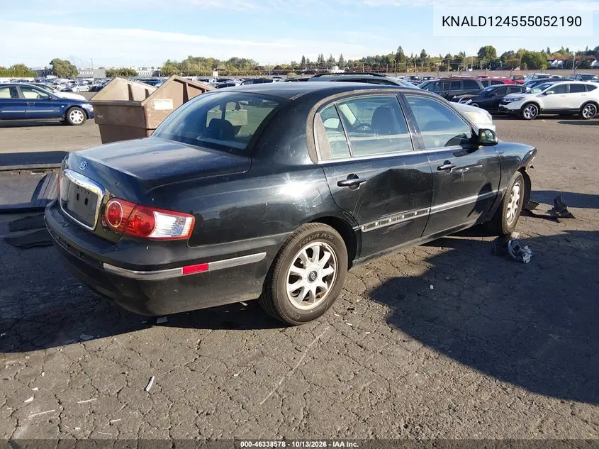 2005 KIA AMANTI VIN KNALD124555052190 — фото 4