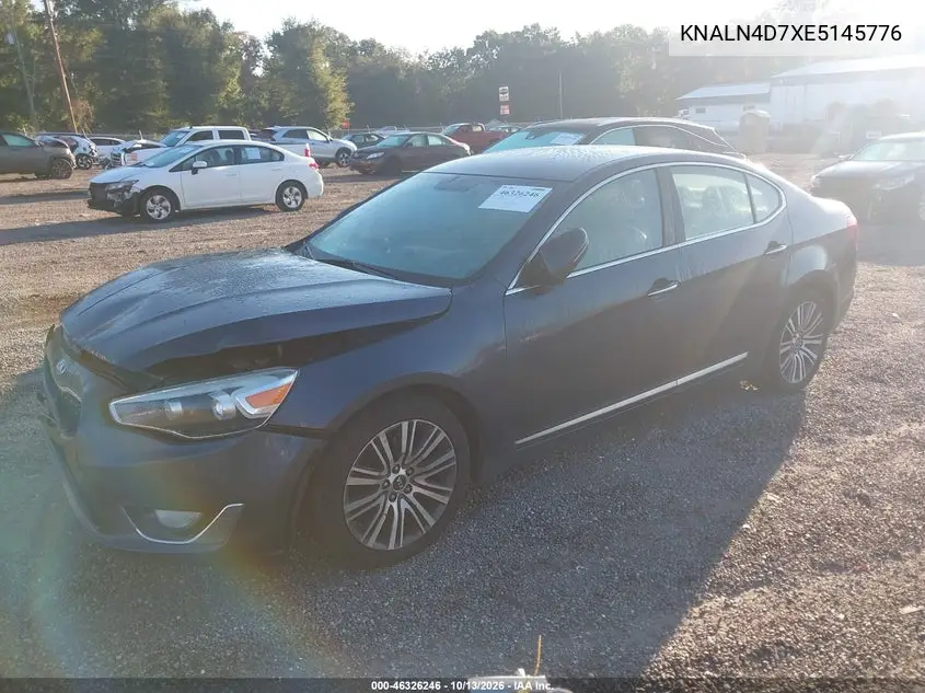 2014 KIA CADENZA VIN KNALN4D7XE5145776 — фото 2