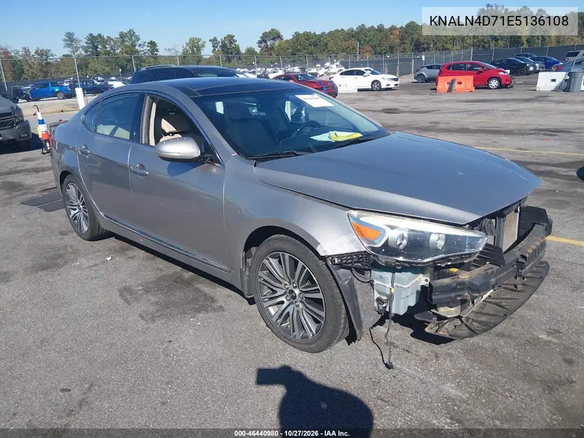 KIA CADENZA 2014, VIN KNALN4D71E5136108