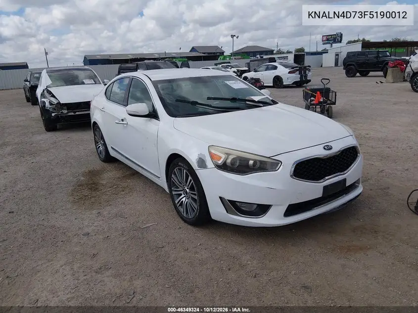 KIA CADENZA 2015, VIN KNALN4D73F5190012