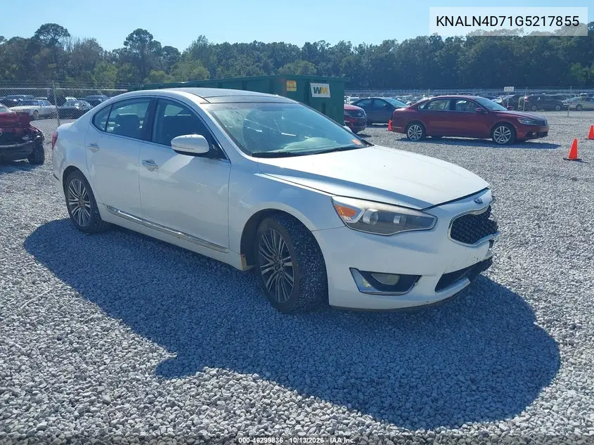 KIA CADENZA 2016, VIN KNALN4D71G5217855