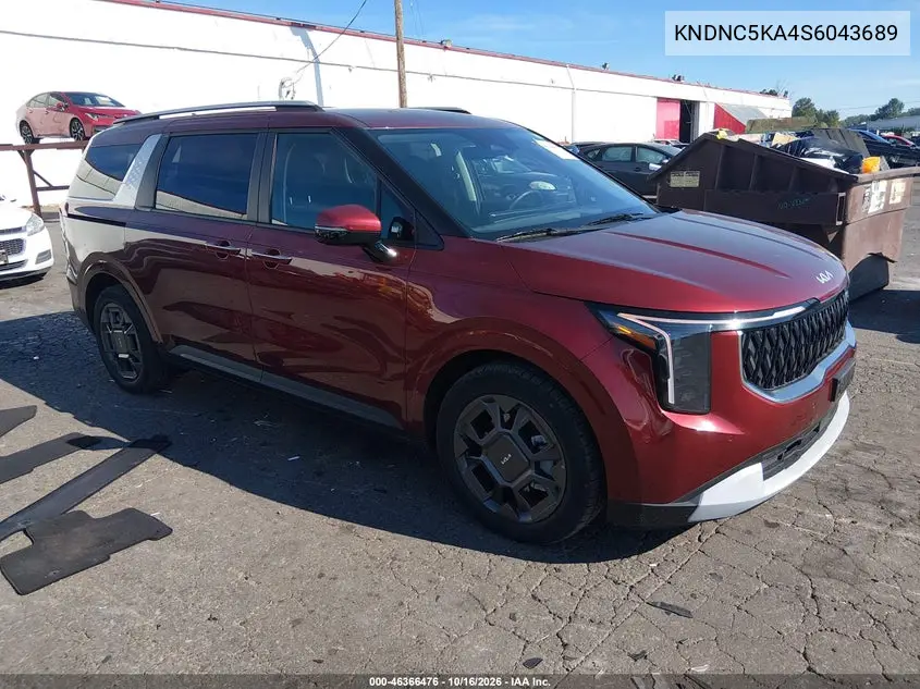 KIA CARNIVAL 2025, VIN KNDNC5KA4S6043689