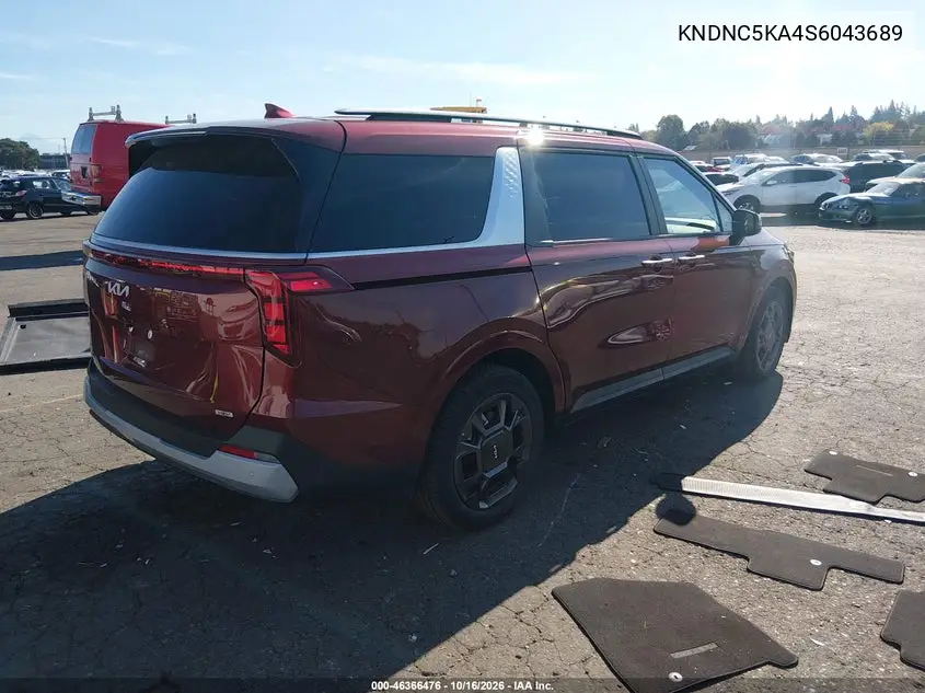 2025 KIA CARNIVAL VIN KNDNC5KA4S6043689 — фото 4