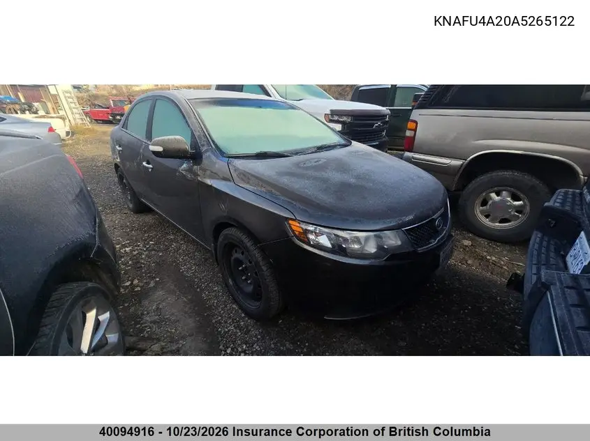 KIA FORTE 2010, VIN KNAFU4A20A5265122