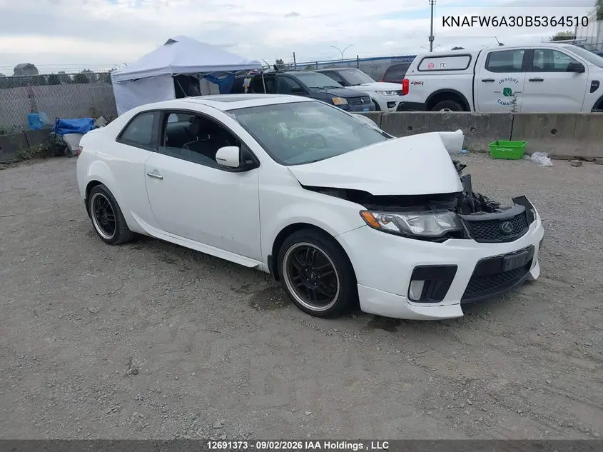 KIA FORTE 2011, VIN KNAFW6A30B5364510