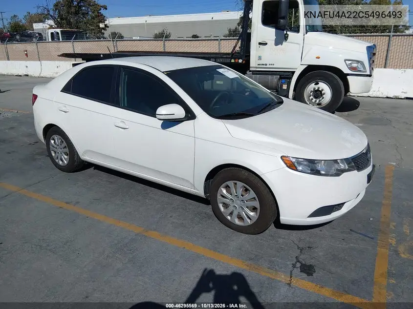 KIA FORTE 2012, VIN KNAFU4A22C5496493