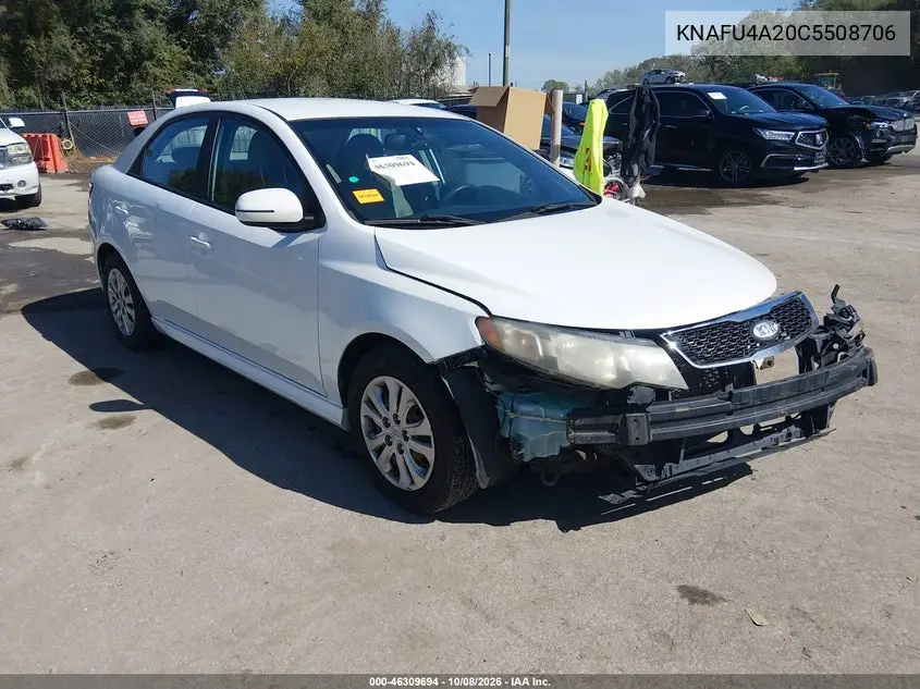 KIA FORTE 2012, VIN KNAFU4A20C5508706