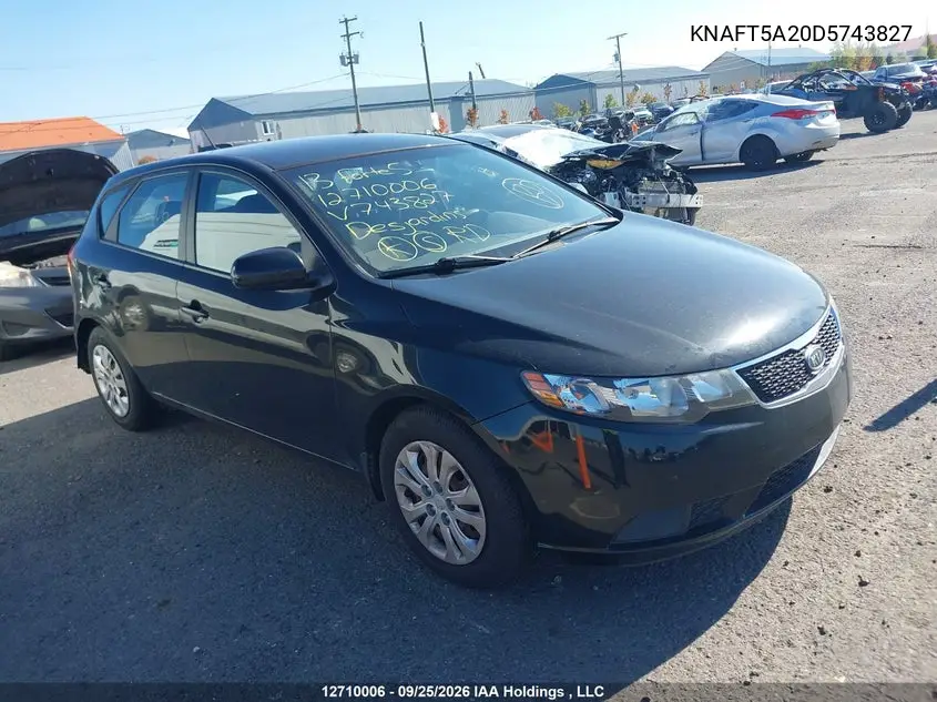KIA FORTE 2013, VIN KNAFT5A20D5743827